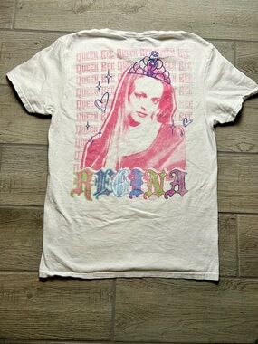 Mean Girls y2k Baby Tee - Pink Portrait with Rainbow Lettering